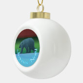 Joyeux Noё l - Polar Lights Polar Bear Keramik Kugel-Ornament (Rechts)