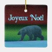 Joyeux Noё l - Polar Lights Polar Bear Keramikornament (Rückseite)