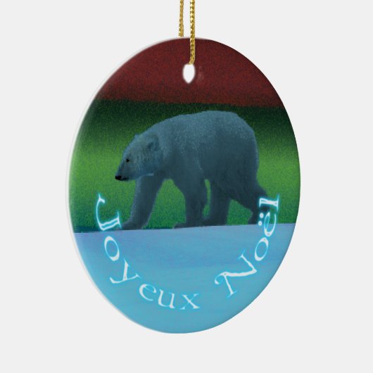 Joyeux Noё l - Polar Lights Polar Bear Keramikornament (Rechts)