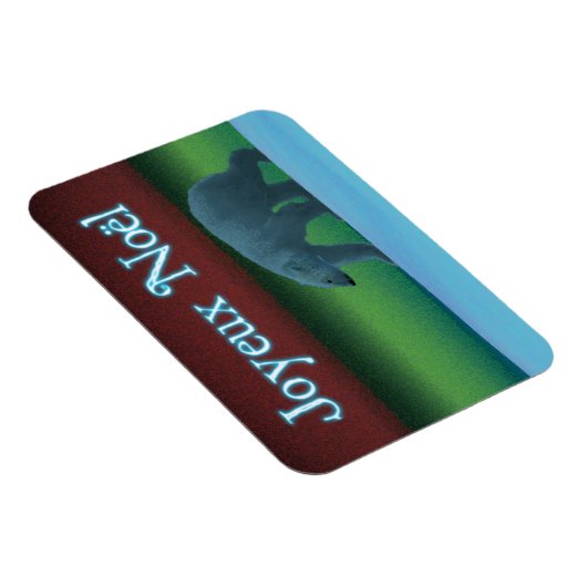 Joyeux Noё l - Polar Lights Polar Bear Magnet (Rechte Seite)