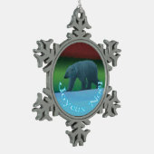 Joyeux Noё l - Polar Lights Polar Bear Schneeflocken Zinn-Ornament (Links)