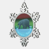 Joyeux Noё l - Polar Lights Polar Bear Schneeflocken Zinn-Ornament (Rechts)