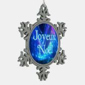 Joyeux Noё l - Qaanaq - Nord Schneeflocken Zinn-Ornament (Links)