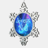 Joyeux Noё l - Qaanaq - Nord Schneeflocken Zinn-Ornament (Rechts)