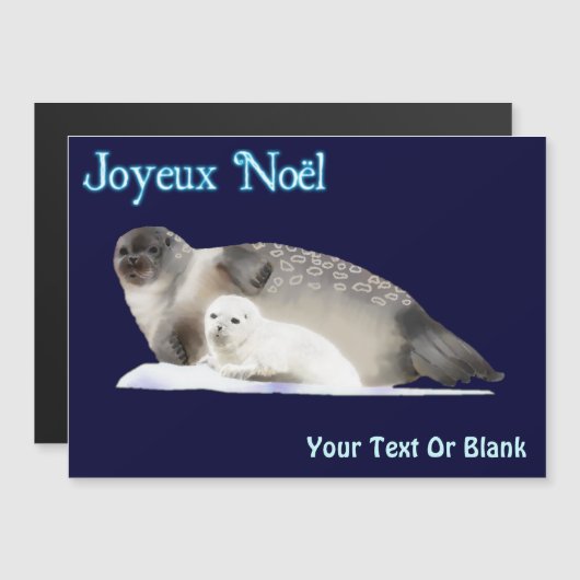 Joyeux Noё l - Ringed Siegel Magnetkarte (Vorne/Hinten)