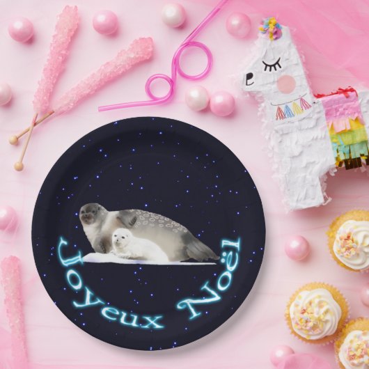 Joyeux Noё l - Ringed Siegel Pappteller (Party)