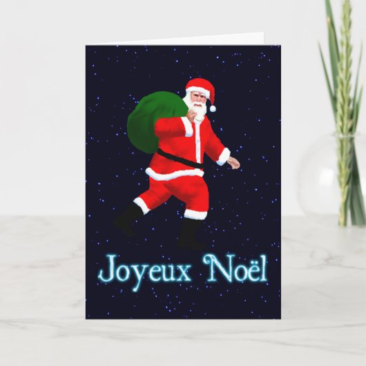 Joyeux Noё l - Santa Claus Feiertagskarte (Vorderseite)