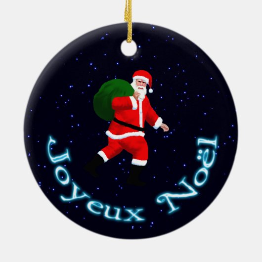 Joyeux Noё l - Santa Claus Keramik Ornament (Hinten)