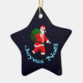 Joyeux Noё l - Santa Claus Keramik Ornament (Links)