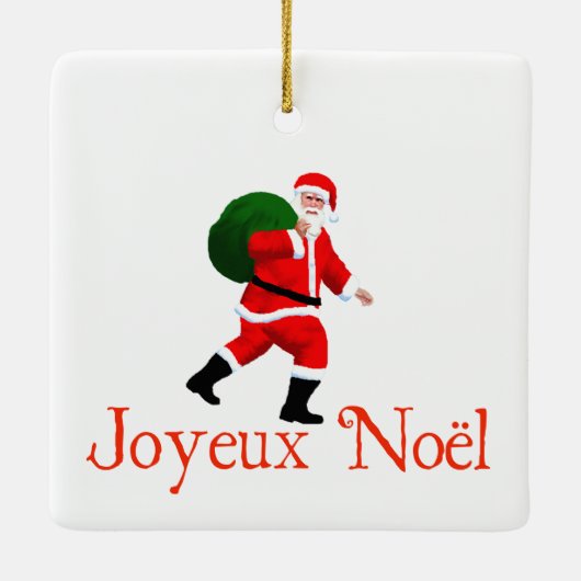 Joyeux Noё l - Santa Claus Keramikornament (Rückseite)