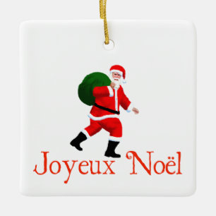 Joyeux Noё l - Santa Claus Keramikornament