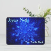 Joyeux Noё l - Snowburst Feiertagskarte (Stehend Vorderseite)