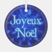 Joyeux Noё l - Snowburst Ornament Aus Glas (Vorderseite)