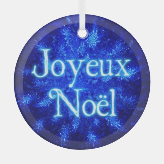 Joyeux Noё l - Snowburst Ornament Aus Glas (Vorderseite)