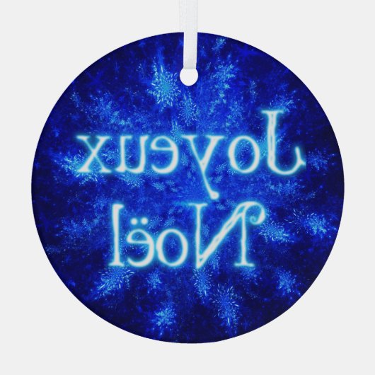 Joyeux Noё l - Snowburst Ornament Aus Glas (Rückseite)