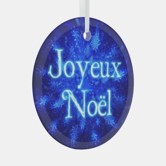Joyeux Noё l - Snowburst Ornament Aus Glas (Vorderseite Rechts)