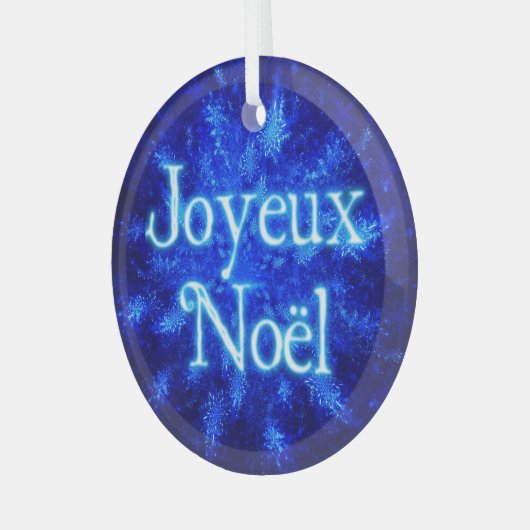 Joyeux Noё l - Snowburst Ornament Aus Glas (Vorderseite links)