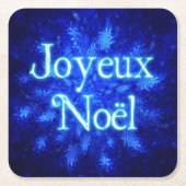 Joyeux Noё l - Snowburst Rechteckiger Pappuntersetzer (Vorderseite)