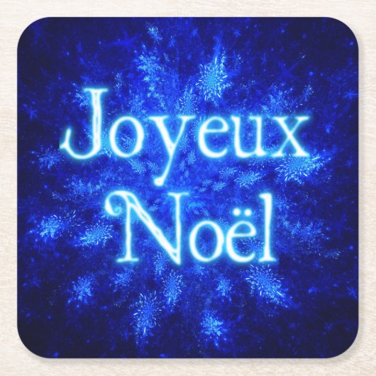 Joyeux Noё l - Snowburst Rechteckiger Pappuntersetzer (Vorderseite)