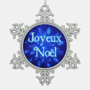 Joyeux Noё l - Snowburst Schneeflocken Zinn-Ornament