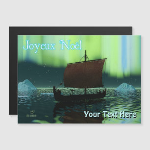 Joyeux Noё l - Viking Ship Magnetkarte