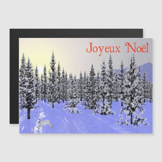 Joyeux Noё l - Winter Solstice Magnetkarte (Vorne/Hinten)