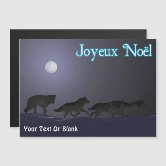 Joyeux Noё l - Wolf Pack Magnetkarte (Vorne/Hinten)