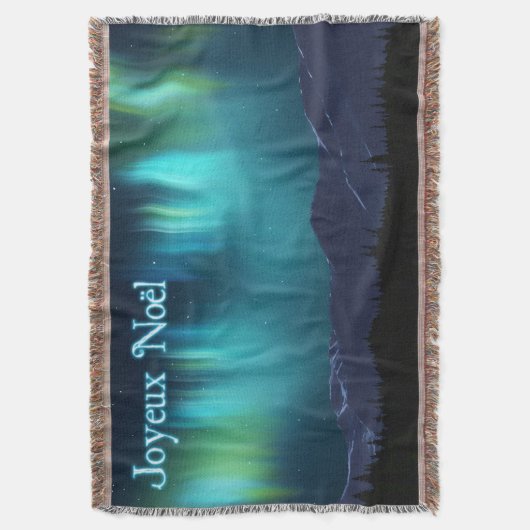 Joyeux Noё l'Aurora Borealis Decke (Vorderseite Vertikal)