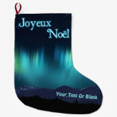 Joyeux Noё l'Aurora Borealis Großer Weihnachtsstrumpf (Vorderseite)
