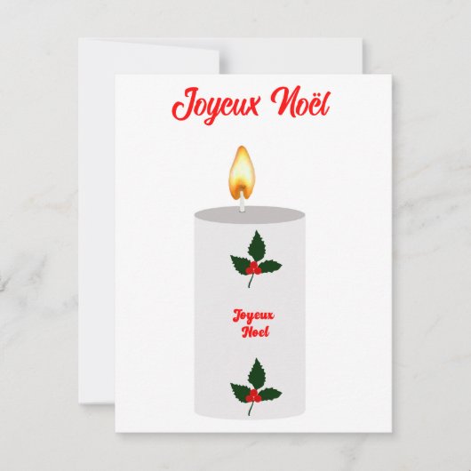 Joyeux Noël Card Feiertagskarte (Vorderseite)