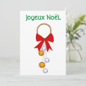 Joyeux Noël Card Feiertagskarte (Stehend Vorderseite)