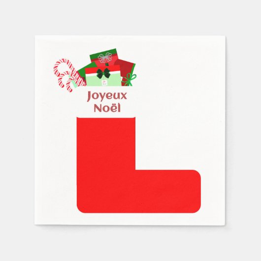 Joyeux Noël Cocktail Napkins Serviette (Vorderseite)