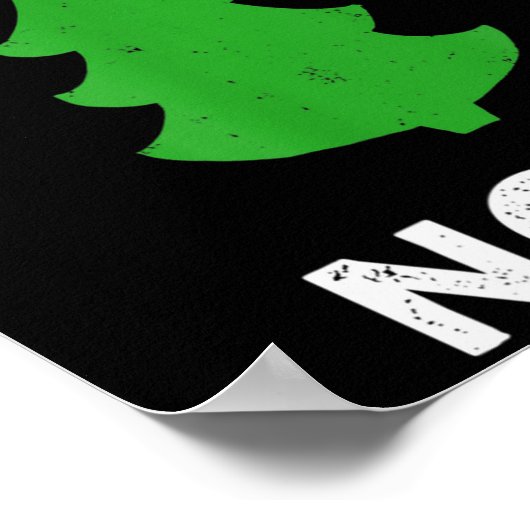 Joyeux Noël Cute French Merry Christmas Tree Retro Poster (Ecke)