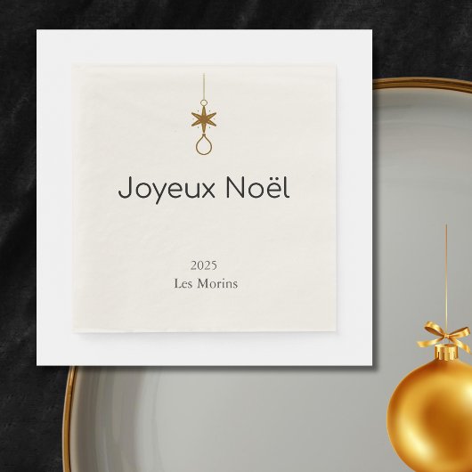 Joyeux Noel - delicate pine branches Serviette