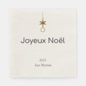 Joyeux Noel - delicate pine branches Serviette (Vorderseite)
