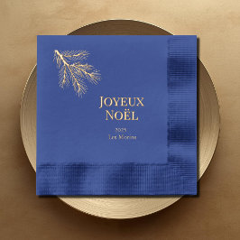 Joyeux Noel - delicate pine branches  Servietten Mit Folie