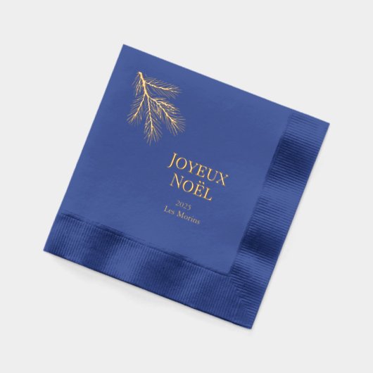 Joyeux Noel - delicate pine branches Servietten Mit Folie (Links)