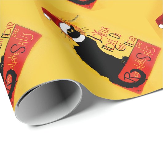 Joyeux Noël Du Chat Noir Geschenkpapier (Rolleneckpunkt)