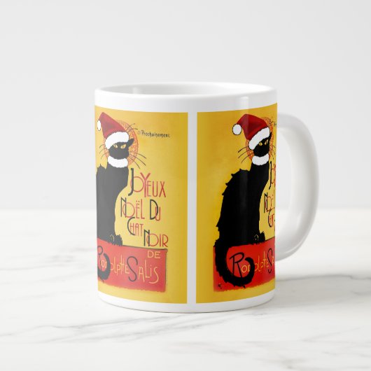 Joyeux Noël Du Chat Noir Jumbo-Tasse (Vorderseite Rechts)