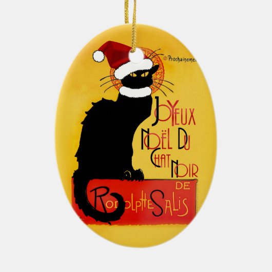 Joyeux Noël Du Chat Noir Keramikornament (Hinten)