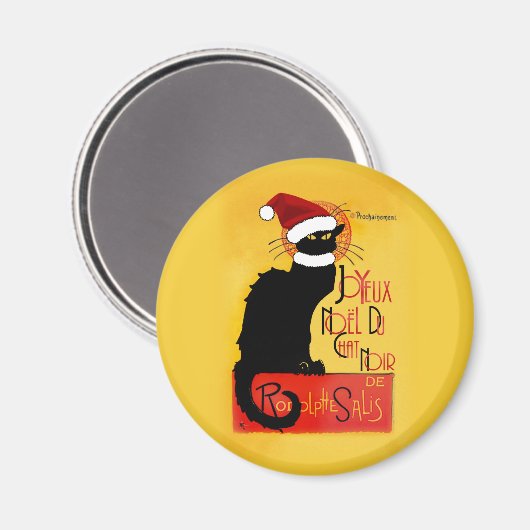 Joyeux Noël Du Chat Noir Magnet (Vorderseite/Rückseite)