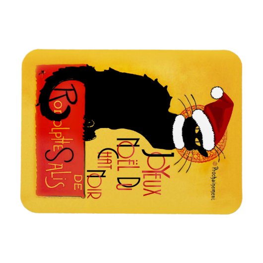 Joyeux Noël Du Chat Noir Magnet (Horizontal)