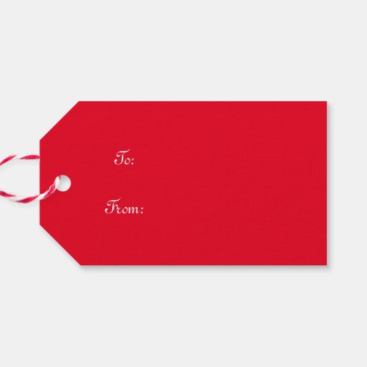 Joyeux Noël et bonne année Französische Weihnachts Geschenkanhänger (Rückseite Horizontal)