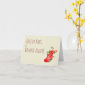 Joyeux Noël et Bonne Année, Weihnachten in Frankre Karte (Gelbe Blume)