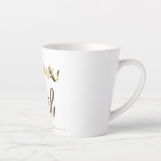 Joyeux Noel Faux Gold Script French Christmas Milchtasse (Rechts)