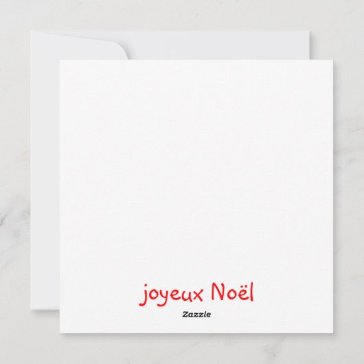 joyeux Noël Feiertagskarte (Rückseite)