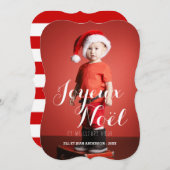 Joyeux Noël | Fotokarte für den französischen Urla Feiertagskarte (Vorne/Hinten)