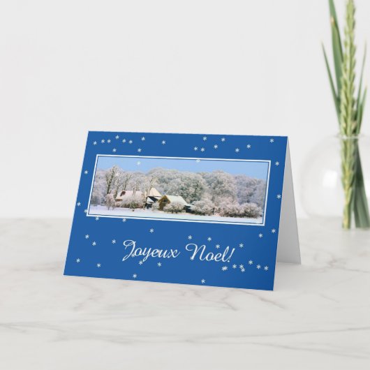 Joyeux Noël französische Weihnachtskarte Feiertagskarte (Vorderseite)