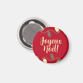 Joyeux noël French Christmas Magnet (Vorderseite/Rückseite)