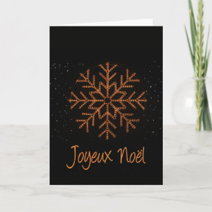 Joyeux Noël French Crystal Lights Feiertagskarte